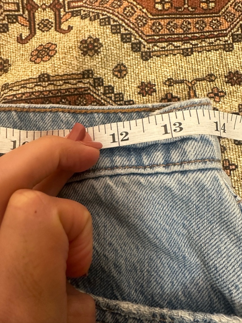 Abercrombie & Fitch Light Blue High-Rise Denim Waistband - Picture 6 of 7